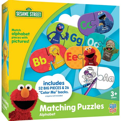 Sesame Street Alphabet Matching Puzzle | MasterPieces Puzzle Co | Iris ...