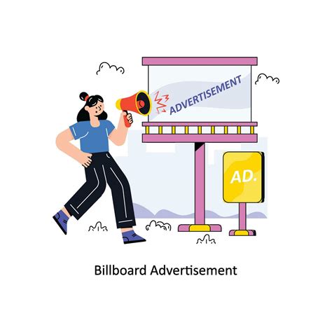 Billboard Advertisement Flat Style Design Vector illustration. Stock ...