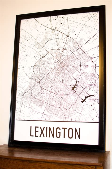 Lexington Map Print | Modern Map Art - Fabulous In Fayette