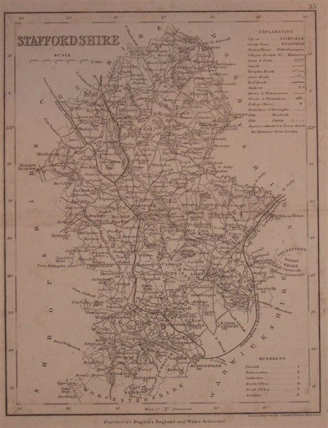 Antique Maps and Prints of Staffordshire