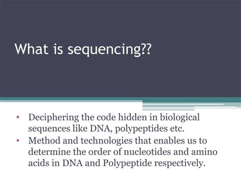 Next generation sequencing