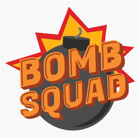 Bomb Squad Logo White - Graphic Design, HD Png Download - kindpng