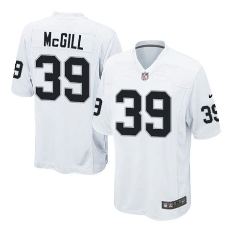 Nike Men's Game White Road Jersey Oakland Raiders Keith McGill 39