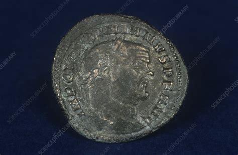 Ancient metal coin - Stock Image - C017/0718 - Science Photo Library