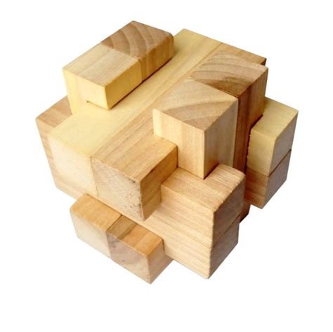 3D Puzzle Cross, 12 Piece Burr, 3D Wooden Brain Teaser Puzzle, Burr Puzzle, Wood Puzzle, Brain ...