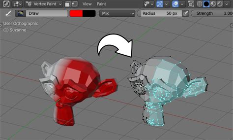 Selecting vertices by vertex color