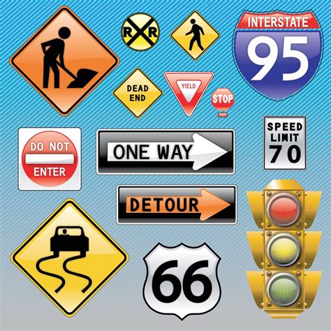 Traffic Signs Vector Art & Graphics | freevector.com