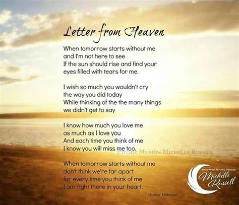 Letter from heaven | sayings and slogans | Pinterest | Heavens, Grief and Thoughts