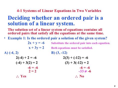 Systems of Linear Equations