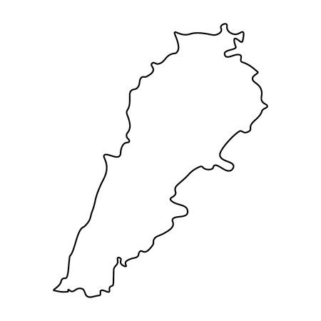 Vector of Map of Lebanon - outline. - ID:125831879 - Royalty Free Image ...