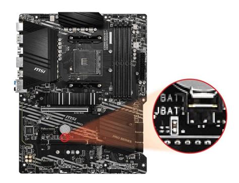 How to clear CMOS on MSI B550-A PRO Motherboard: 2 Methods