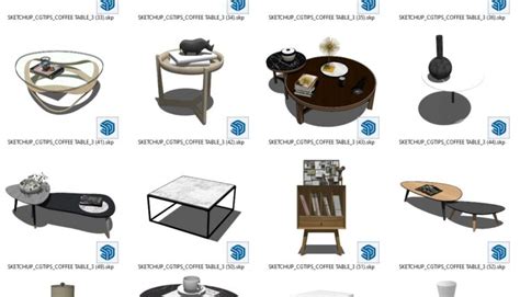 7439. Free Sketchup Coffee Table Model Download (1) - Sketchup Models ...