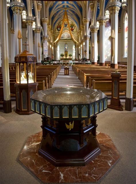 Pin on sacred space: baptismal fonts