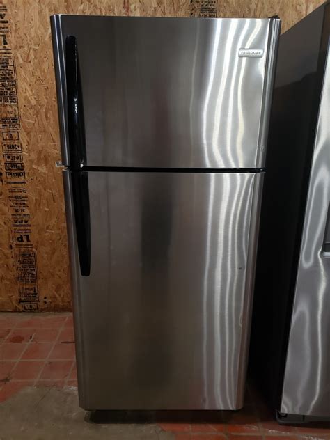 Frigidaire Stainless Steel Refrigerator With Black Handles