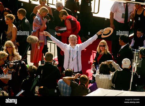 Actor Ian McKellen, who played Gandalf, on the red carpet at the ...