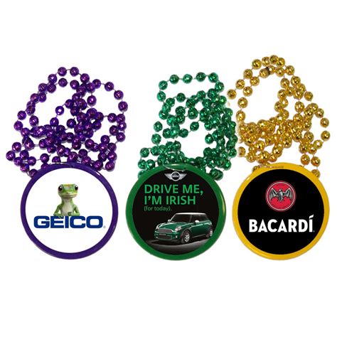 Full Color Decal Mardi Gras Beads – FREE SHIPPING & FREE SETUP! – Mardi Gras Custom Beads