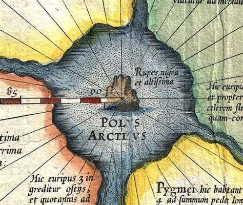 The Rupes Nigra was believed to be a 33-mile-wide black rock located at the Magnetic North Pole ...