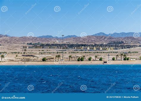 A View from the Bay of Aqaba Across the South Beach at Aqaba, Jordan ...