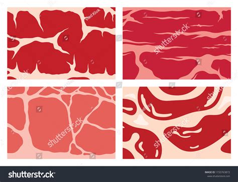 Vector Meat Background Pattern Collection Beef Stock Vector (Royalty Free) 1733763872 | Shutterstock