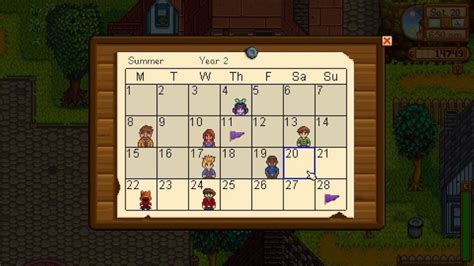 Stardew Valley Calendar - VGKAMI