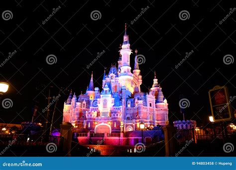 Shanghai Disney Castle editorial stock photo. Image of disneyland ...