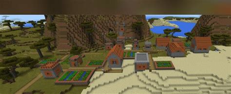 237817396 A Savanna Biome Village | Seed Minecraft PE