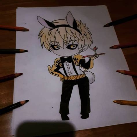 Genos Drawing tutorial | Anime Amino