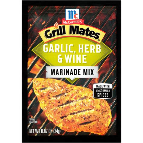 McCormick Grill Mates Garlic Herb And Wine Marinade Mix .9 OZ – Seasoning Warehouse