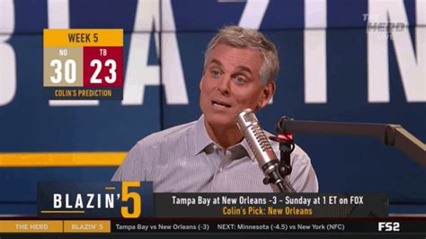 Colin Cowherd Blazing Five NFL 2019 Week 5 Picks On Fox Sports