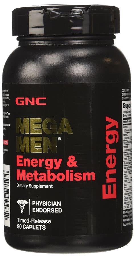 Amazon.com: GNC Mega Men Energy and Metabolism Supplement, 90 Count: Health & Personal Care