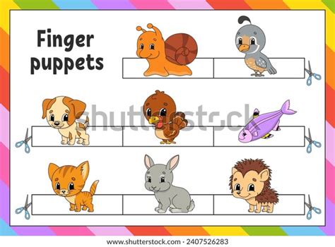 Finger Puppets Activities Kids Cute Cartoon Stock Vector (Royalty Free ...