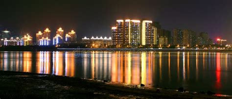 Beautiful Riverside of Night Editorial Stock Photo - Image of charming, planning: 43095813