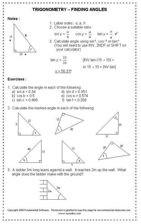 Free high school math worksheet from Funmaths.com | High school math ...