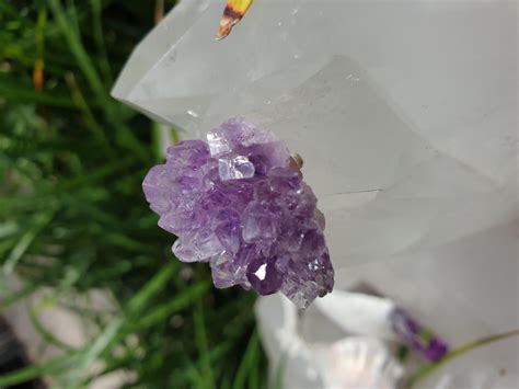 Amethyst Flower Cluster Silver Pendant • The Crystal Cave