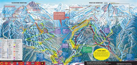 Whistler Blackcomb Ski Trail Map 2007-2008 - Whistler BC Canada • mappery