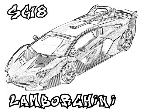 Car Coloring Pages Lamborghini