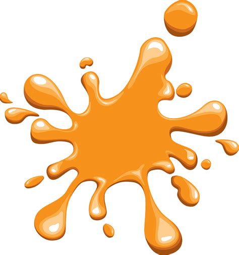Orange Paint Splatter clipart transparent - Clipart World