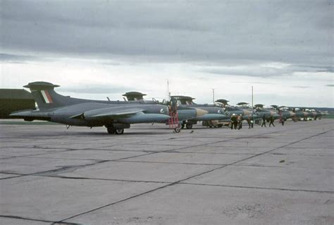 Photo of the SAAF Buccaneers lined up at RNAS Lossiemouth on 27 October 1965 for the delivery ...