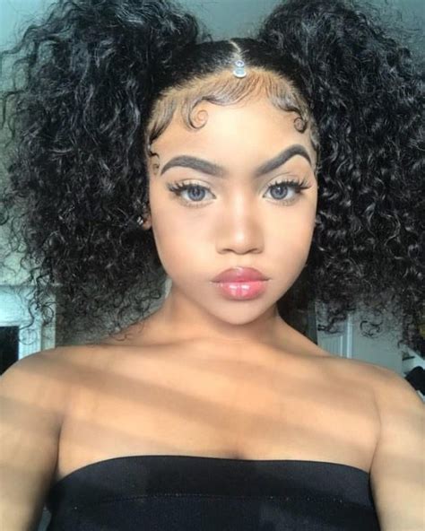 PINTEREST : yagurlfaith 🦋💚 | Edges hair, Baddie hairstyles, Curly hair styles