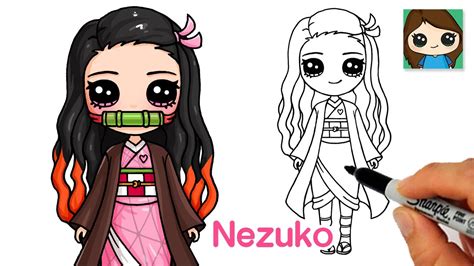 How to Draw Nezuko Kamado | Demon Slayer : Mugen Train