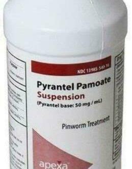 Pyrantel Pamoate (Strongid T)Liquid Suspension for Treating Hookworms ...