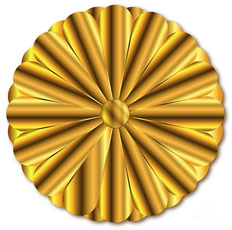 Golden Imperial Seal of Japan Digital Art by Bigalbaloo Stock - Pixels