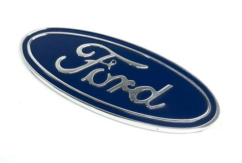 Ford Oval Emblem - Rear 5" Blue & Chrome Premium Billet Aluminum