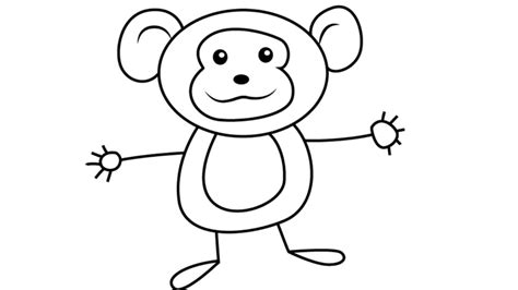 Monkey Drawing For Kids