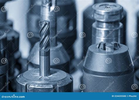 The Close-up Scene of Various Bull Nose End Mill Tool. Stock Photo ...