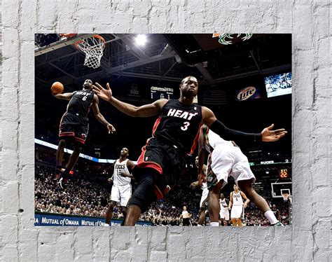 Lebron James Dwyane Wade NBA Poster Standard Size | 18-Inches by 24-Inches | Lebron James Dwyane ...