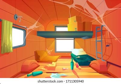 Poor Dirty Interior Camper Vector Cartoon Stock Vector (Royalty Free) 1711305940 | Shutterstock