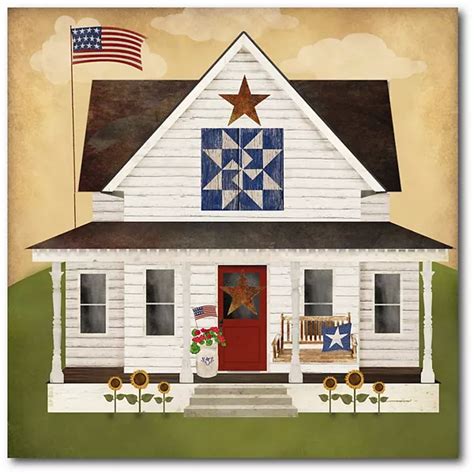 COURTSIDE MARKET Americana House Canvas Wall Art