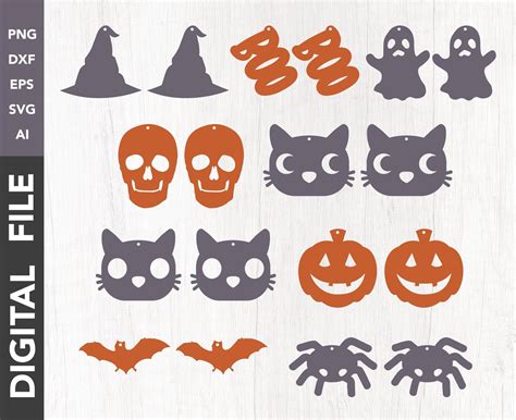 Free SVG Halloween Earring Svg 6264+ Ppular Design