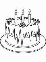Birthday Cake coloring Pages sketch template